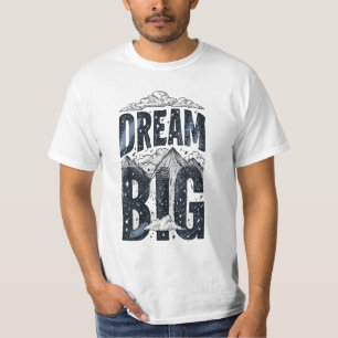 Heren Droom Groot Berg Nachtelijke Hemel Motiveren T-shirt