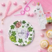 Heren druiven en druiven papieren bordje (Feest)