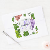 Heren druiven en druiven vierkante sticker (Envelop)