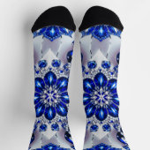 Heren duurzame sokken met blauwe witte kleuren (Top)