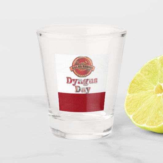 Heren Dyngus Day Polka Radio Shot Glas (Voorkant)