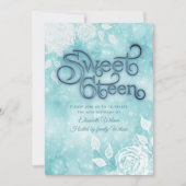 Heren elegant bokeh white rozen zoet zestien kaart (Voorkant)