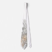 Heren Elegante Grijze Abstracte Wervelende Ontwerp Stropdas (Voorkant)
