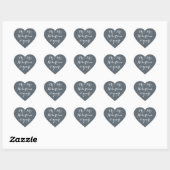 Heren en dames 25e trouwdag kleine op maat hart sticker (Vel)