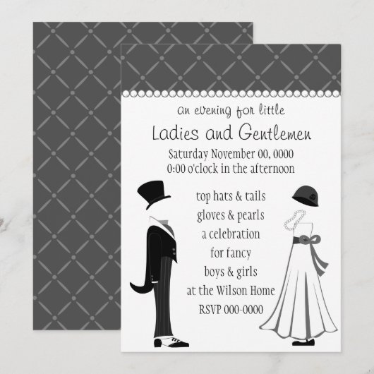 Heren en dames kaart (Voorkant / Achterkant)