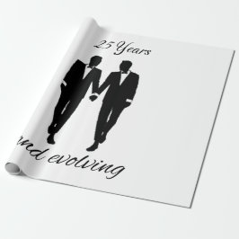Heren en Heren inpakpapier wit en zwart