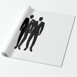 Heren en Heren inpakpapier wit en zwart