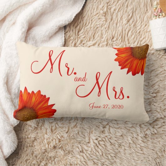 Heren en mevrouw Beige herfst bruiloft kussens zon (Deken)