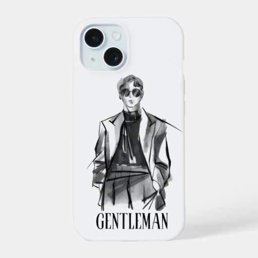 Heren Esthetische iPhone Hoes 15 Case (Achterkant)