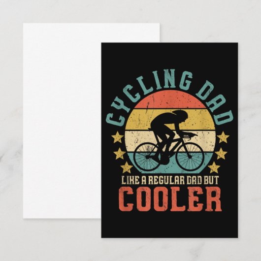Heren Fietsen Vader Fiets Rijder & Wielrenner Vade Notitiekaartje (Voorkant / Achterkant)
