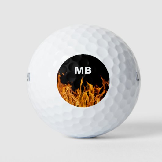 Heren Flames Monogram Golfballen (Voorkant)