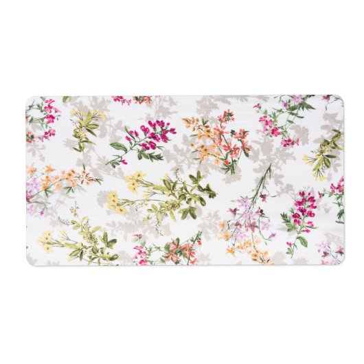 Heren floreel patroon etiket (Voorkant)