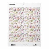 Heren floreel patroon etiket (Full Sheet)