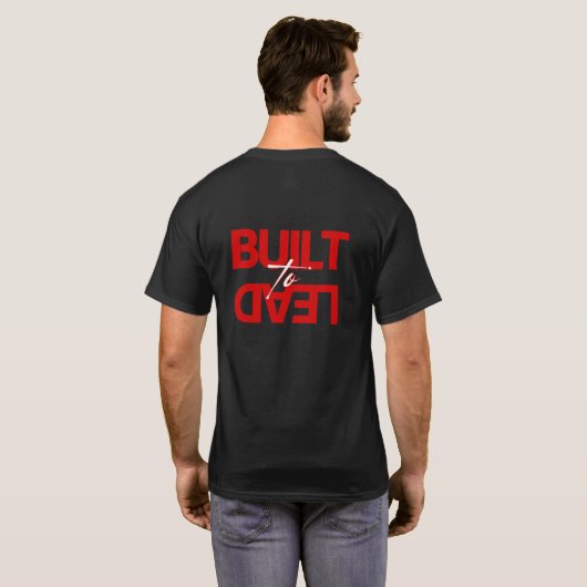 Heren 'Gebouwd om te Leiden' Voor- en Achterkant G T-shirt (Achterkant volledig)