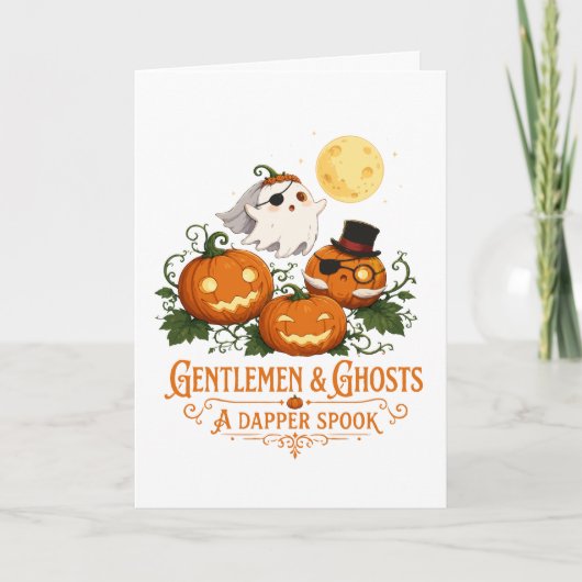 Heren & Geesten Halloween Kaart (Voorkant)
