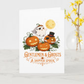 Heren & Geesten Halloween Kaart (Gele Bloem)