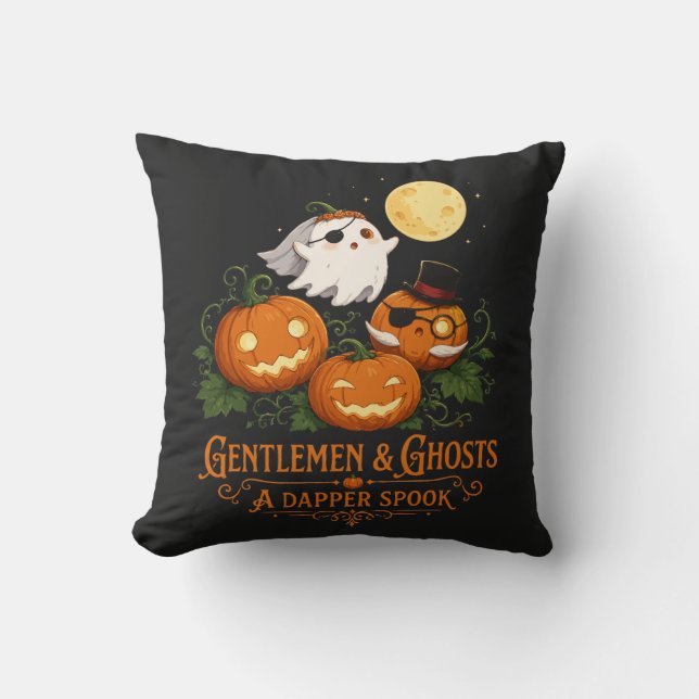 Heren & Geesten Halloween Kussen (Voorkant)