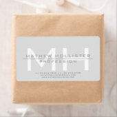 Heren gemerkt, grijs zakenleven etiket (Insitu)