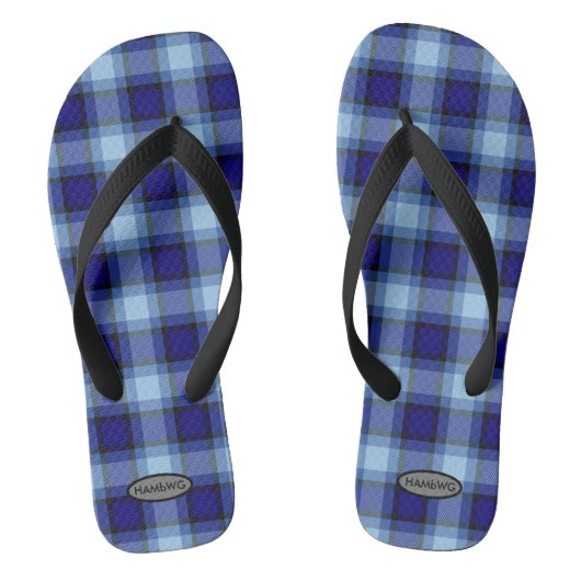 Heren geruite teenslippers HAMbWG Kinder teenslipp (Voetbed)