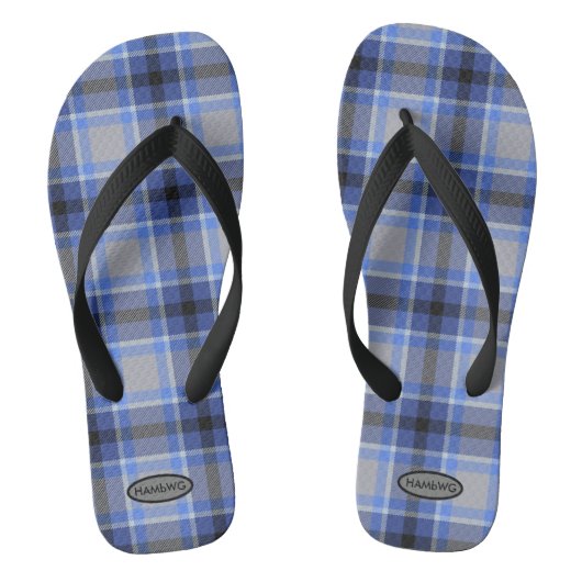 Heren geruite teenslippers HAMbWG Kinder teenslipp (Voetbed)