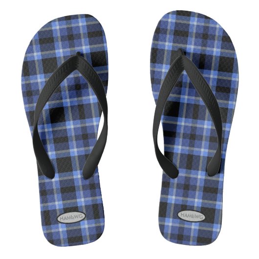Heren geruite teenslippers HAMbWG Kinder teenslipp (Voetbed)