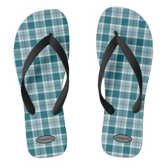 Heren geruite teenslippers HAMbWG Kinder teenslipp (Voetbed)