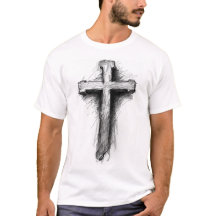 Heren Grafische Christelijk Kruis T-shirt