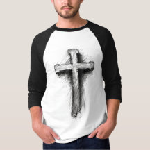 Heren Grafische Christelijke Kruis Baseball T-shir