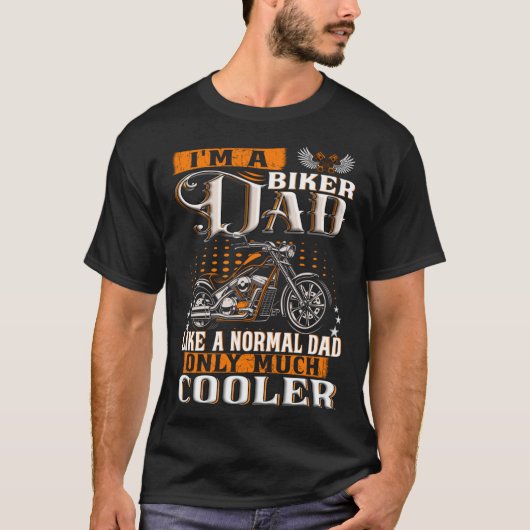 Heren Grappig - Ik ben een Biker Dad gezegde motor T-shirt (Voorkant)