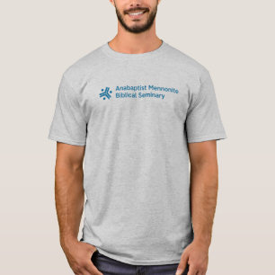 Heren grijs T-shirt met groot AMBS-logo