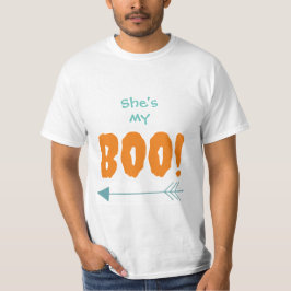 Heren Halloween T-Shirts - Zij is mijn Boo!