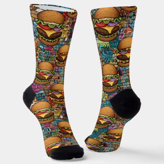 Heren hamburgersokken sokken (Gebogen)
