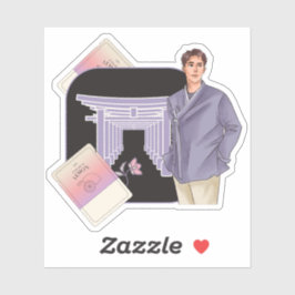 Heren Hanbok-stijl & Citroen Gezichtsmasker Sticker