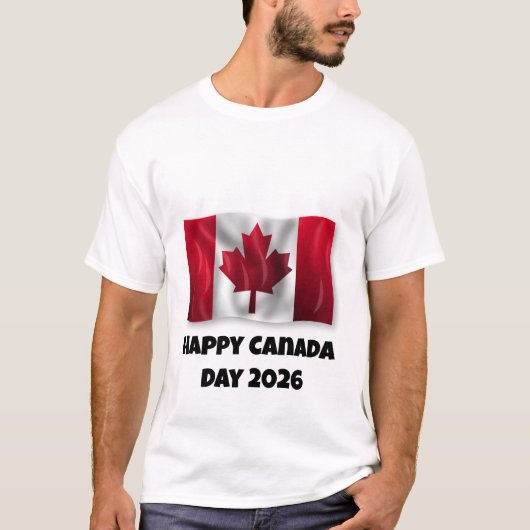 Heren Happy Canada Day T-shirt (Voorkant)