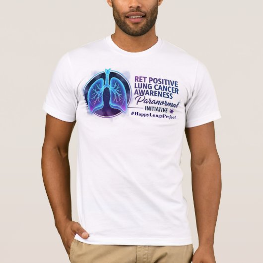 Heren Happy Lungs Project Fondsenwervende T-shirt  (Voorkant)