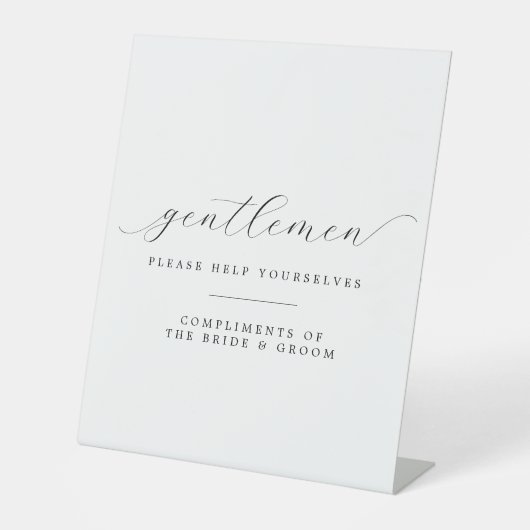 Heren, help jezelf te ontspannen bruiloft reclamebord met voetstuk (Voorkant)