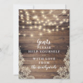 Heren Help Uzelf | Hout & Lichtjes Bord Kaart (Voorkant)