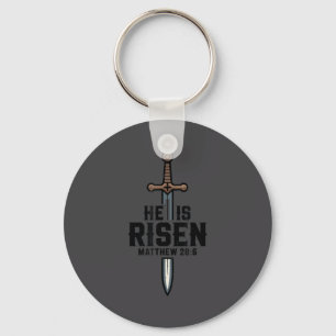 Heren Hij Is Opgewekt Jezus Zwaard Christelijk Peu Sleutelhanger