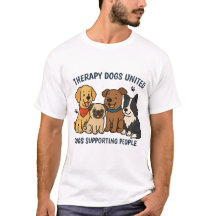 Heren Honden Ondersteunen Mensen Grafische T