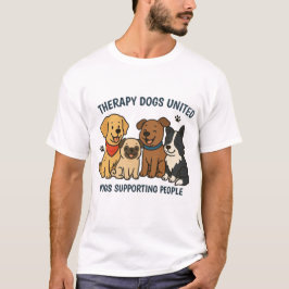 Heren Honden Ondersteunen Mensen Grafische T T-shirt