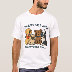 Heren Honden Ondersteunen Mensen Grafische T T-shirt