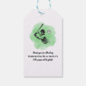 Heren honkbal slaan 50ste verjaardag cadeaulabel (Achterkant)