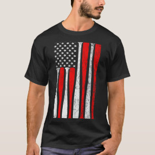 Heren honkbal Usa vlag honkbal liefhebber honkbal  T-shirt