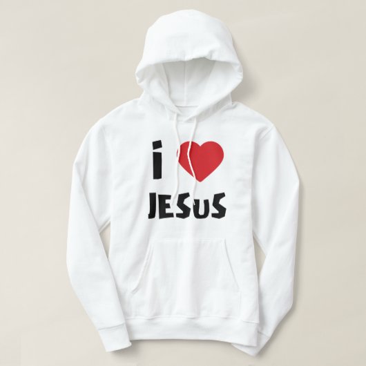 Heren Hoodie Ik hou van Jezus (Design voorkant)
