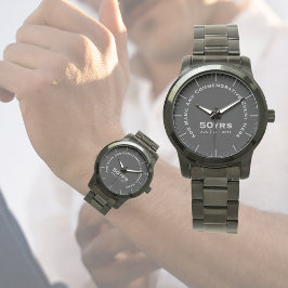 Heren horloge gepersonaliseerd pensioen nieuwe baa