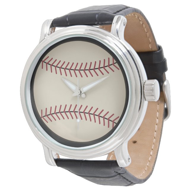 Heren horloge met vintage honkbalthema (Gekanteld)