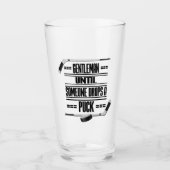Heren ijshockey humor glas (Voorkant)
