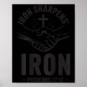 Heren IJzer Scherpt IJzer Spreuken 27 7 Christelij Poster