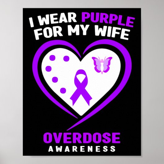Heren Ik draag paars voor mijn vrouw Overdosis bew Poster (Voorkant)