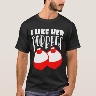 Heren Ik vind haar dobbers Grappige vissen Koppels T-shirt